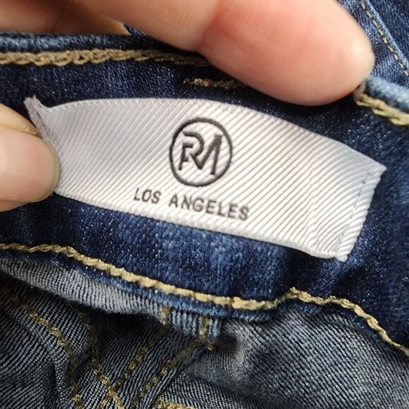 RFM Jeans Womens 18 Blue Stretch High Rise Capri *GUC* - Picture 10 of 15